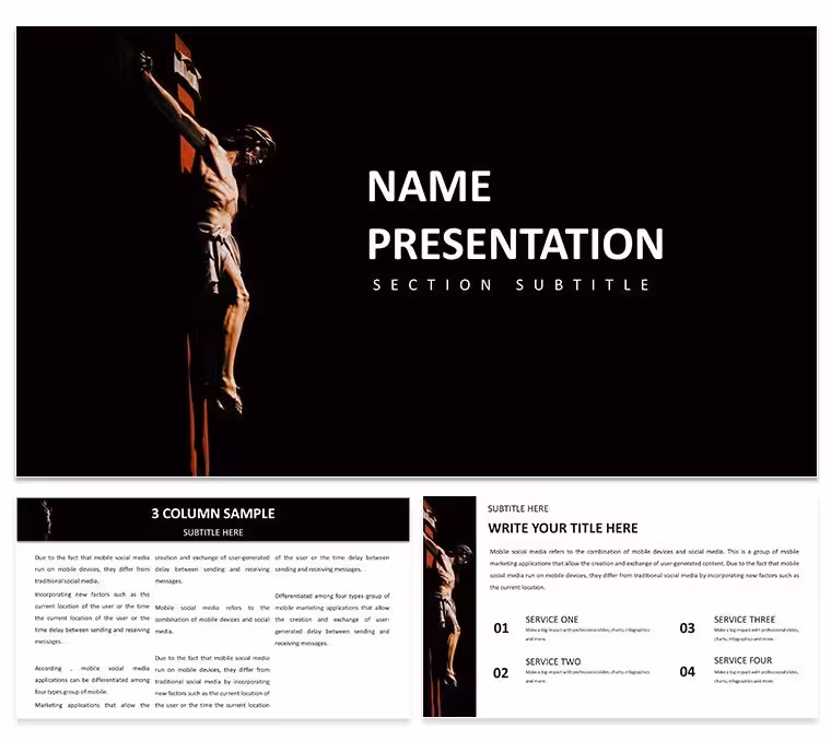 Jesus Cross Keynote Presentation Template - Download