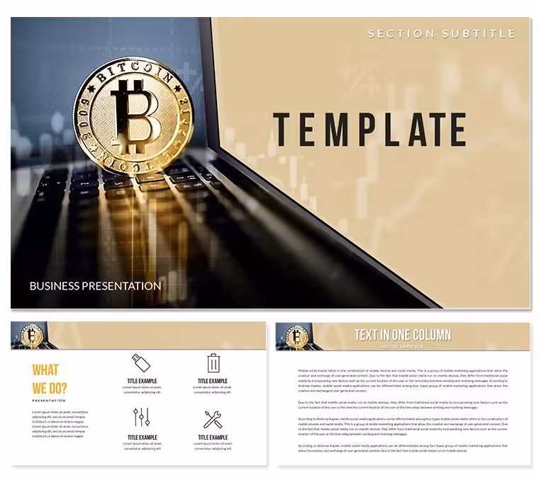 Crypto Wallet Bitcoin PowerPoint Template and Diagrams - Download PPT