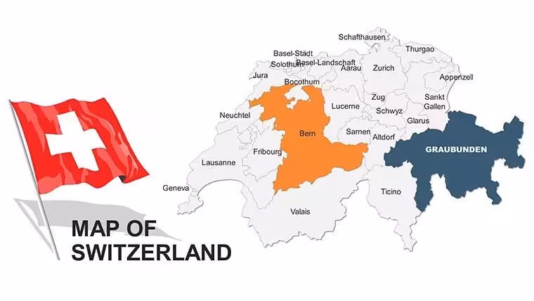 Switzerland Editable Maps Keynote Template: Precision in the Alps