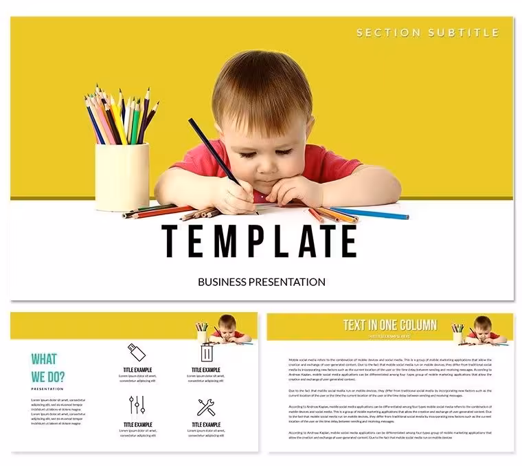 Creative Children Diagram Template - Editable PPTX | ImagineLayout