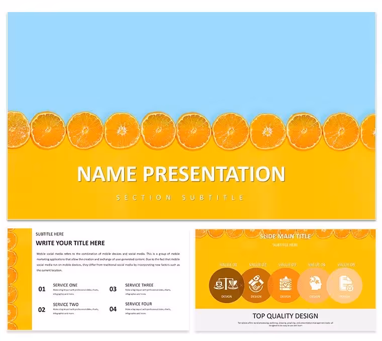 Citrus Fresh PowerPoint Template: Zest Up Your Presentations