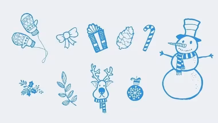 Creative Christmas Traditions PowerPoint Shapes