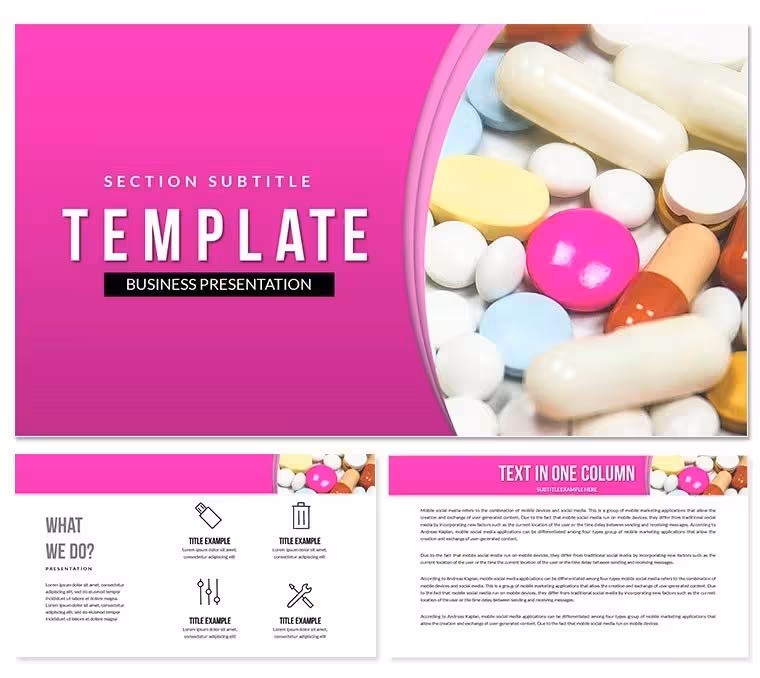 Reference book of Medicines PowerPoint Template