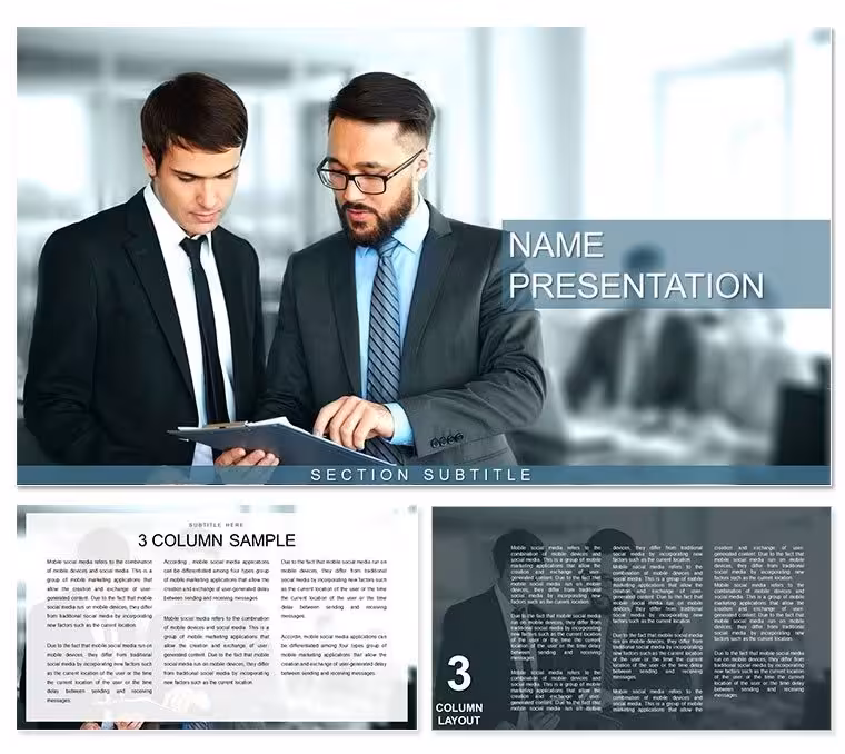 Business People PowerPoint Template Presentation