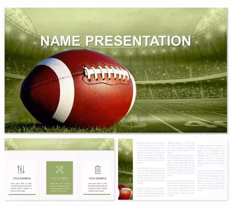 American Football Ball PowerPoint Template: Drive Home Winning Visuals