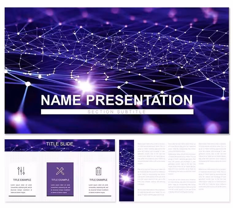 Neural Network PowerPoint Template for Web Hosting
