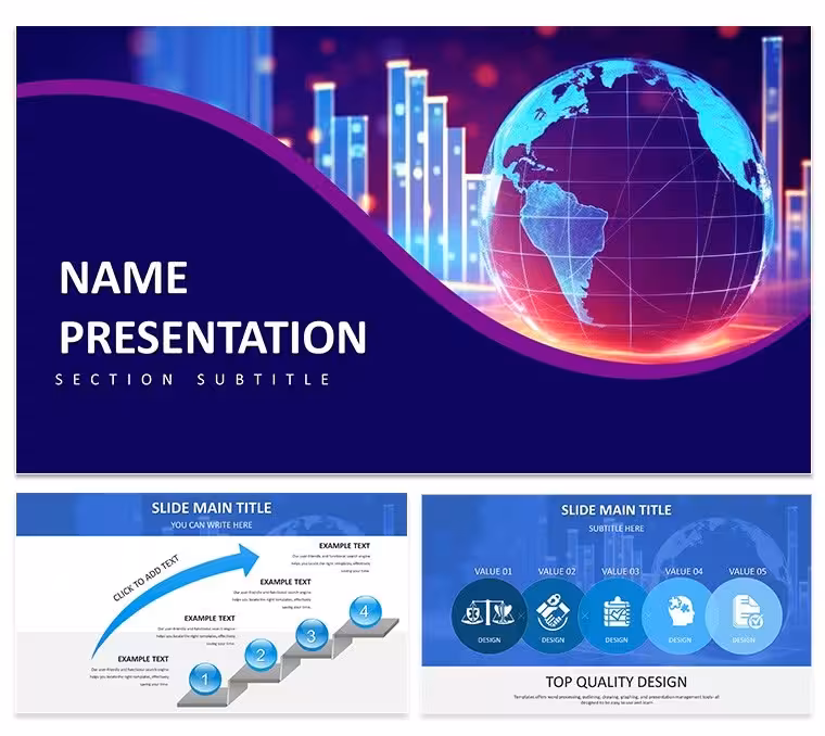Global Reach PowerPoint Template: Visualizing Worldwide Wins