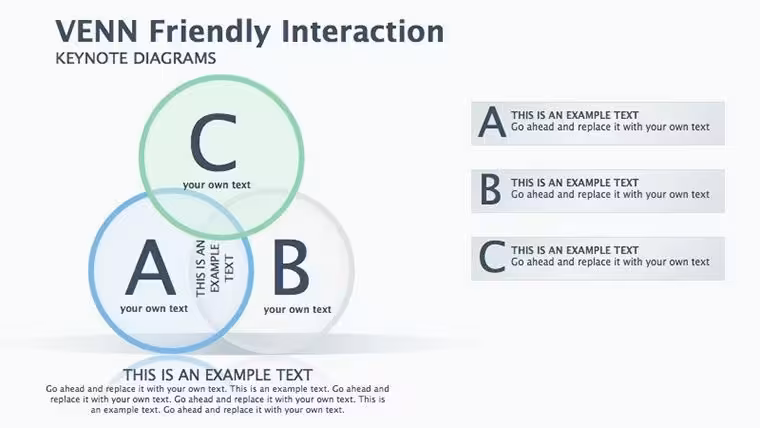 Venn Friendly Interaction Keynote Diagrams for Presentation