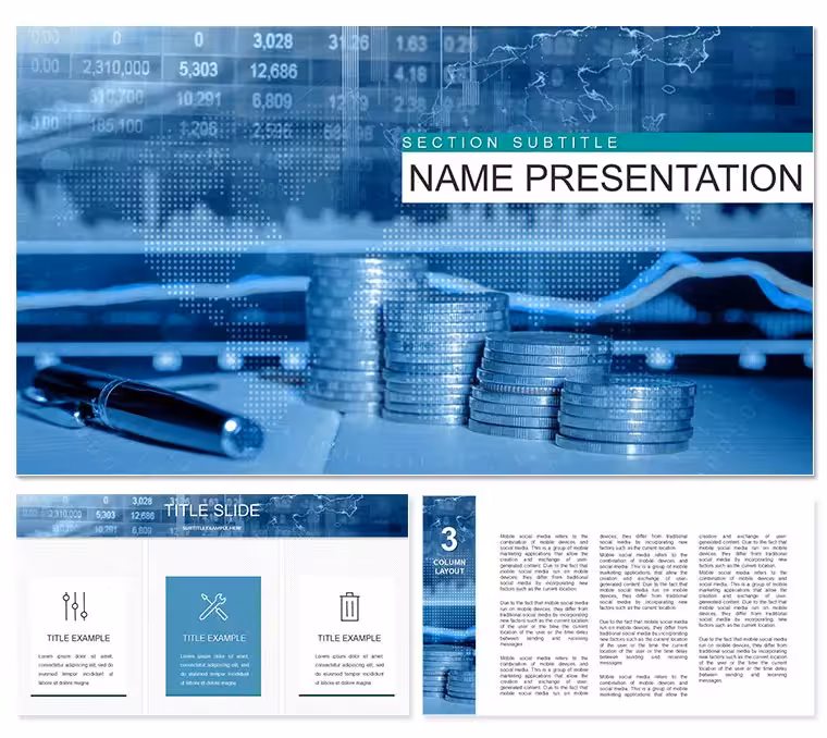 Analysis of Finance Budget PowerPoint template