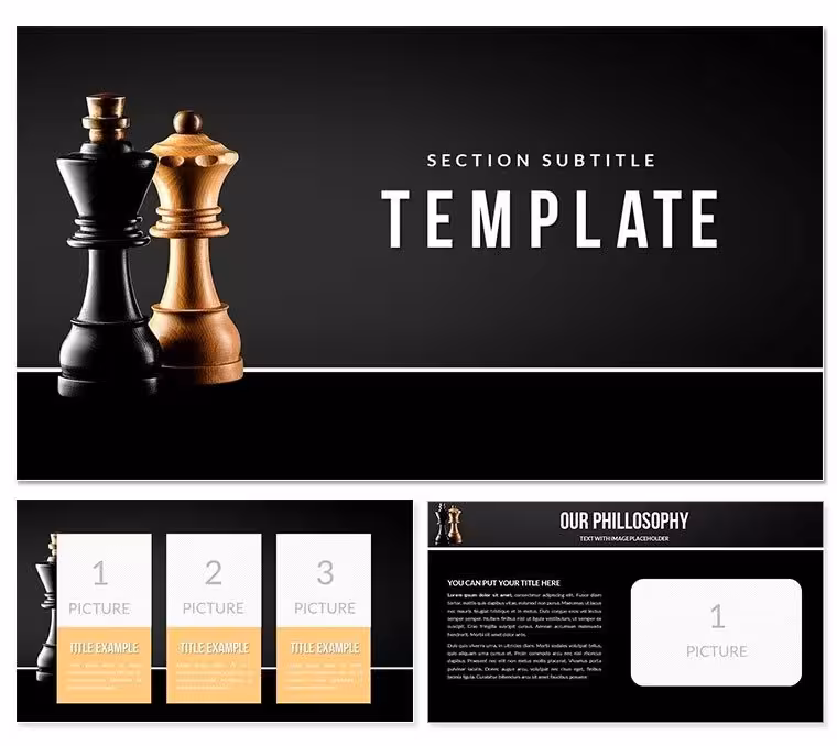 Chess Pawns PowerPoint templates