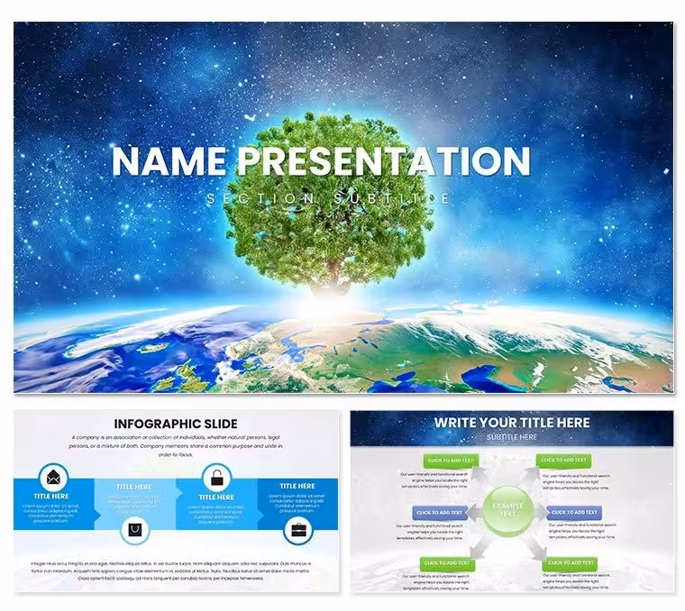 Ecology Tree Planet PowerPoint Template: Unveiling Nature's Web