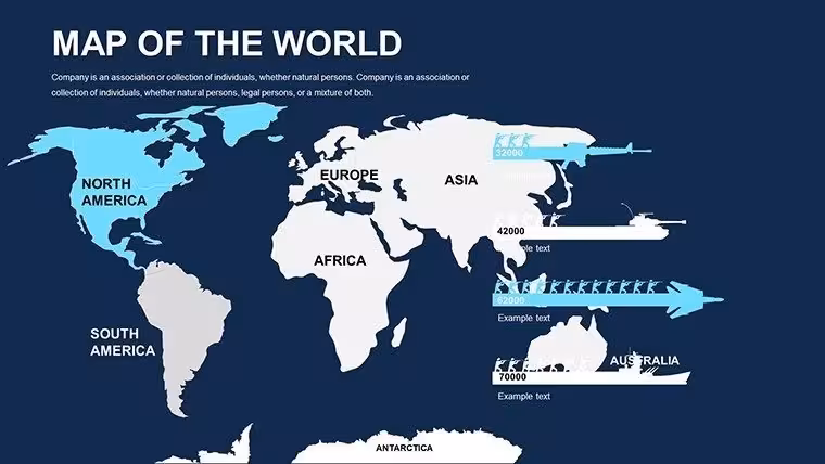 Editable World PowerPoint maps - Slide10