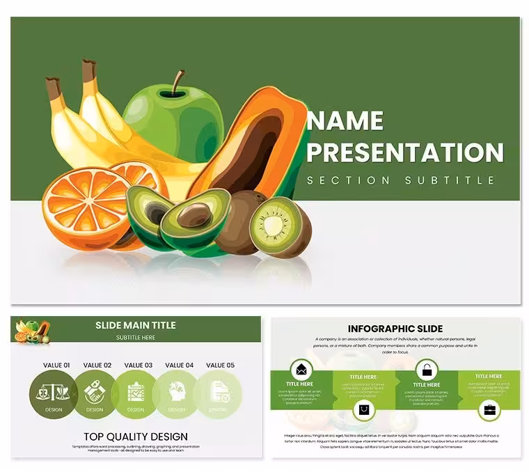 Vibrant Fruits Keynote Template: Juice Up Your Presentations