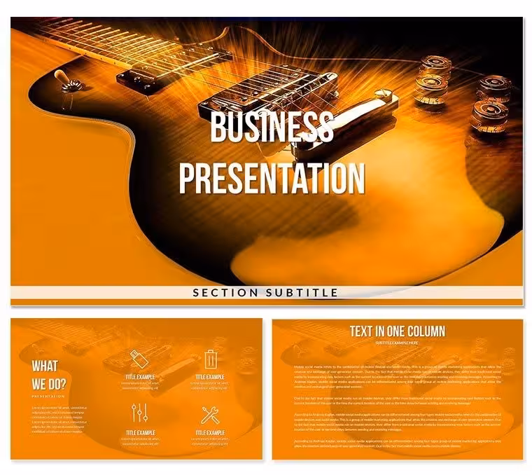Electric Guitar PowerPoint Template - Fully Editable | Instant Download