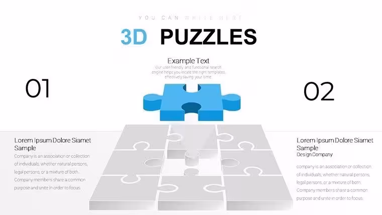 3D Matrix Puzzle PowerPoint Charts Template Pro
