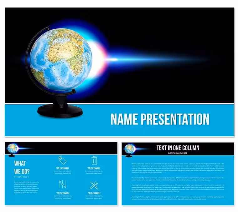 Globe PowerPoint Template for Educational Presentation