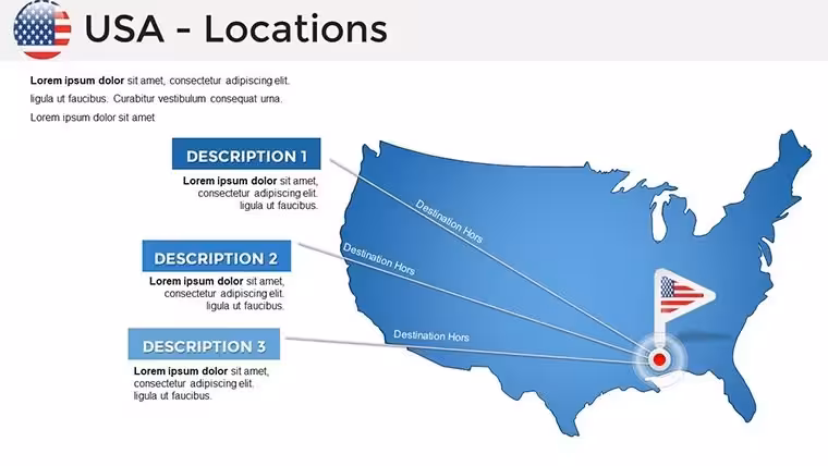 Professional USA Map Keynote Template: Craft Impactful American Narratives