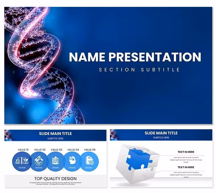 Stunning DNA Genome Keynote Template