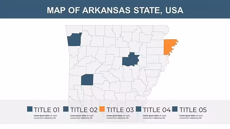 Editable Arkansas with Counties PowerPoint maps