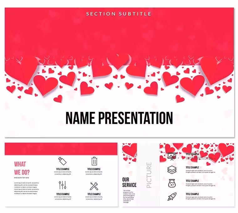 Valentine Messages PowerPoint template