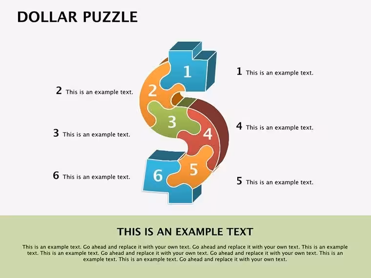 Dollar Puzzle Keynote Diagrams: Piece Together Financial Narratives