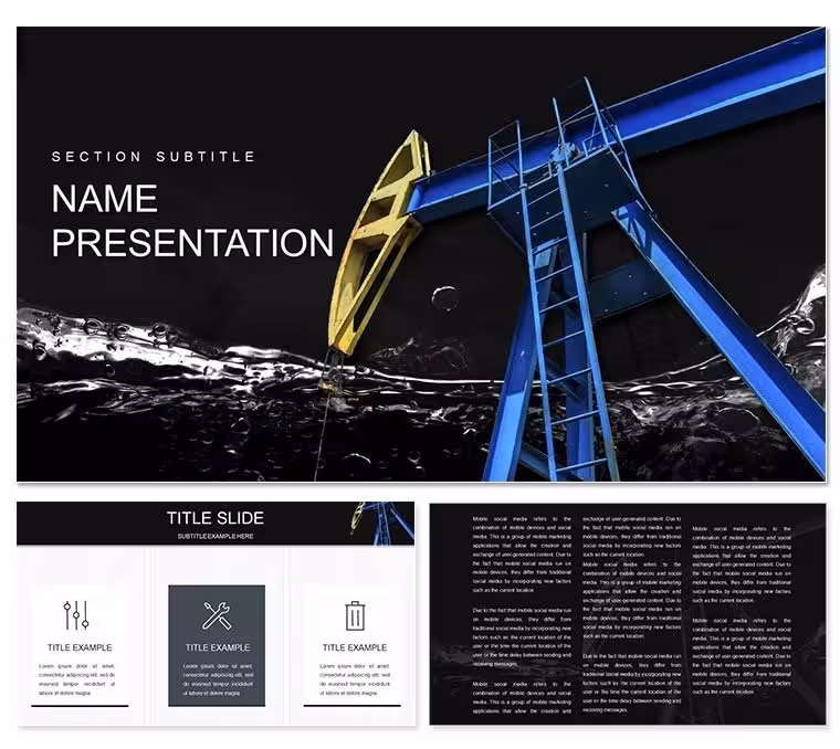 Crude Oil Prices Market PowerPoint Template