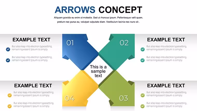 Arrows Flow PowerPoint Charts Template: Streamline Your Ideas Creatively
