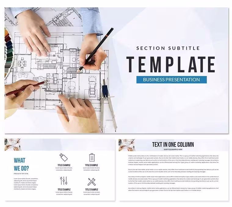 House Design Plans PowerPoint Template