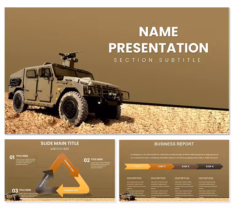 Military Vehicle PowerPoint Template - Download Presentation