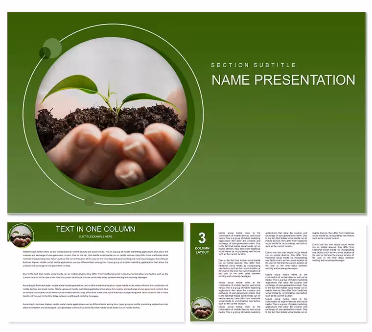 Eco Friendly Plants PowerPoint template