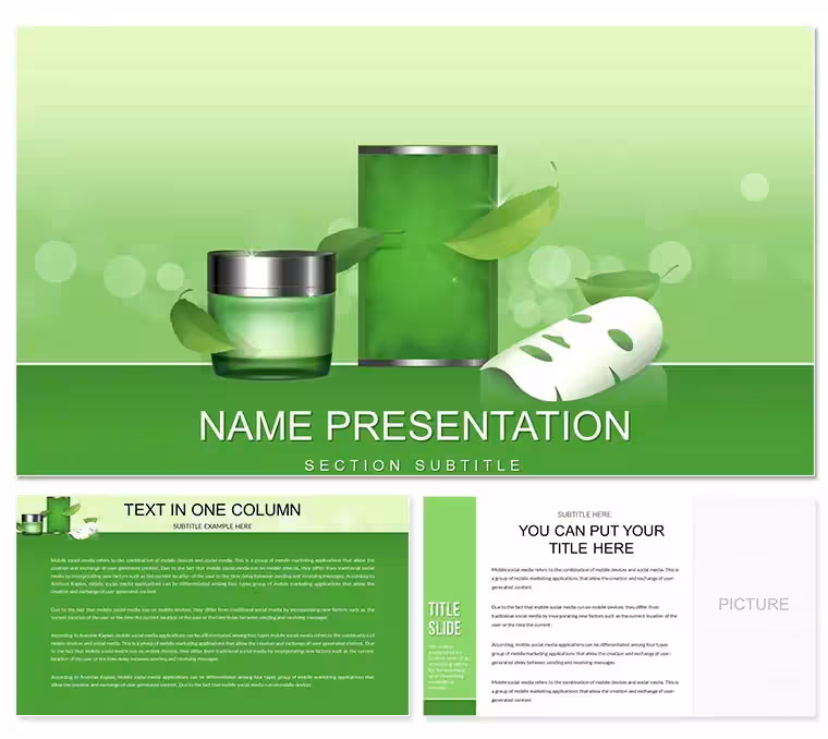 Natural Skin Care PowerPoint Template for Presentation