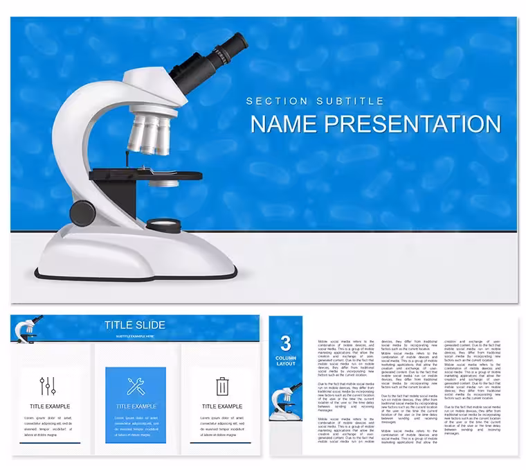 Professional Laboratory Microscopes PowerPoint template