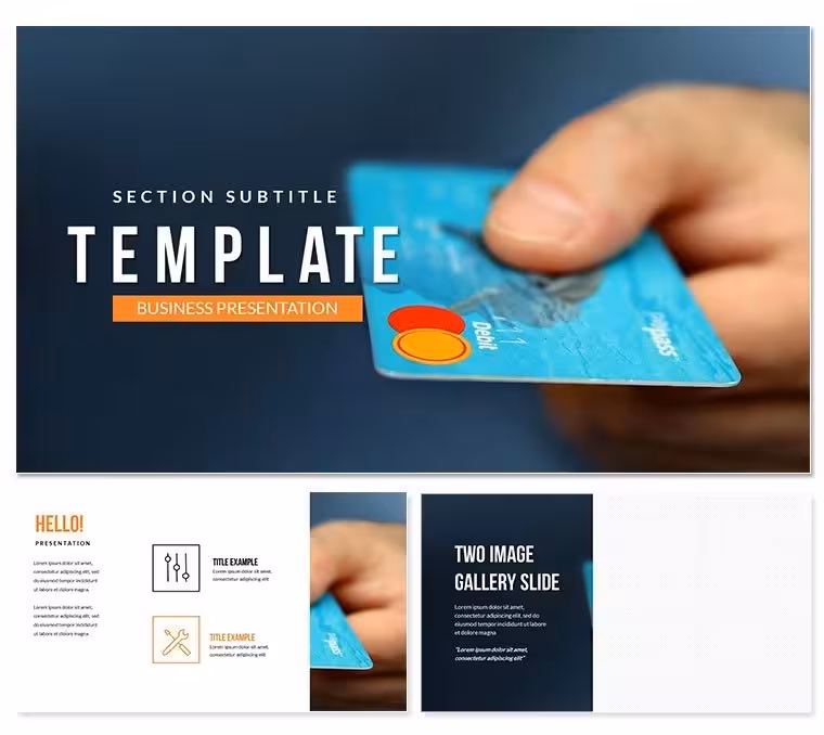 Visa Debit Card PowerPoint Template