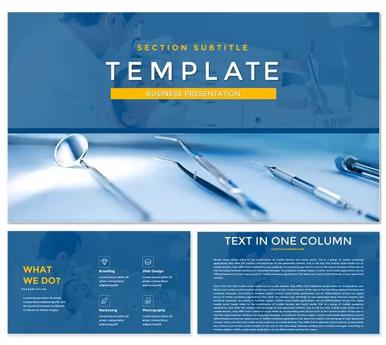 Dental instruments PowerPoint Presentation Templates
