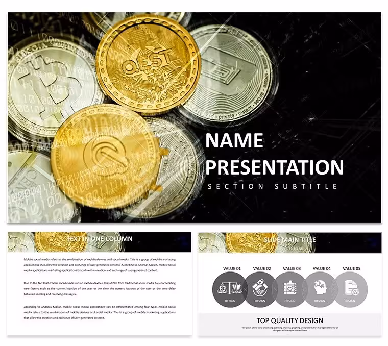 Investing in Cryptocurrency PowerPoint Template: Chart Your Path to Portfolio Peaks