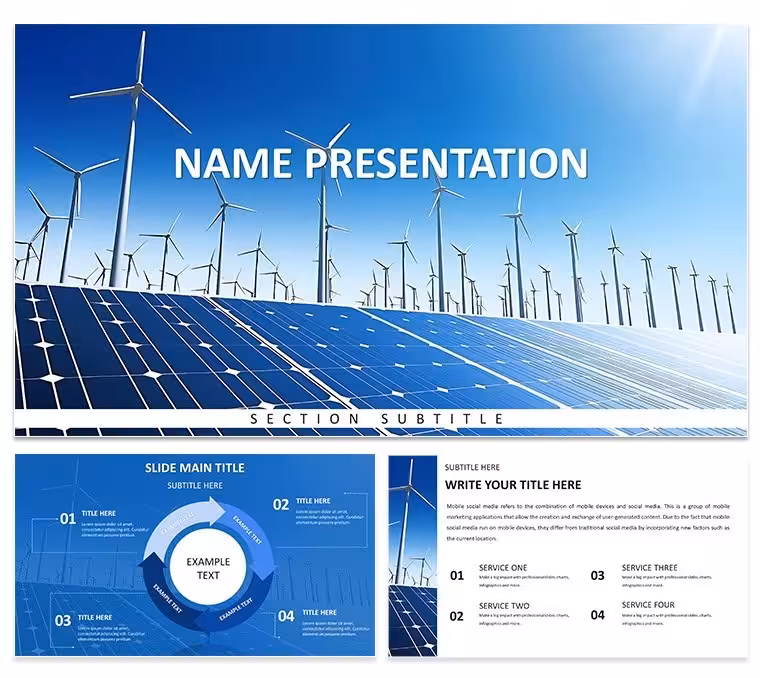 Solar and Wind Energy Diagrams - Editable PPTX | ImagineLayout