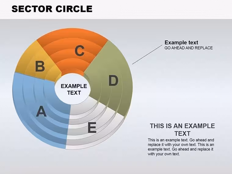 Sector Circle PowerPoint Charts Template - Download PPTX