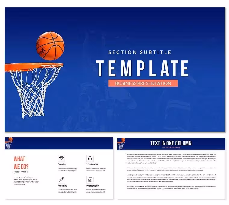NBA basketball PowerPoint template Presentation