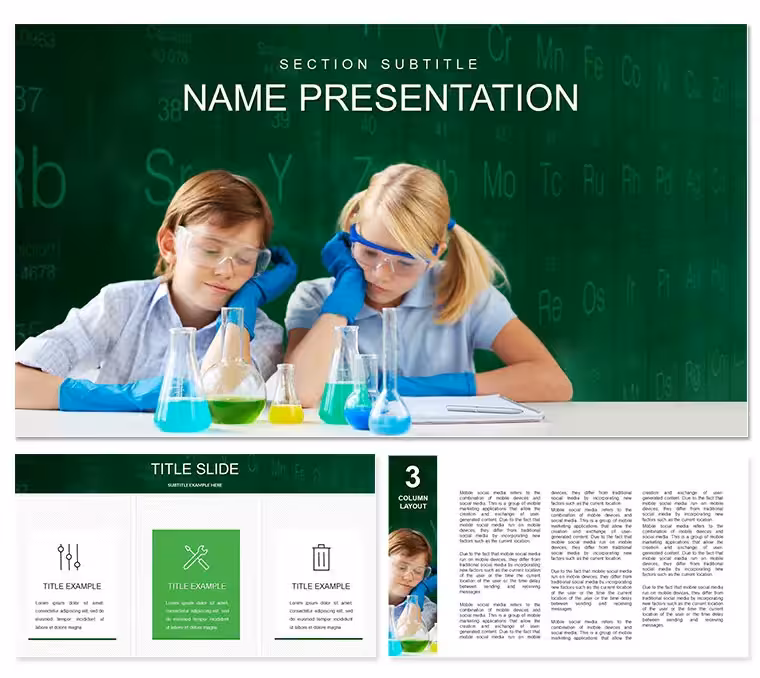 Chemistry Educational PowerPoint Template for Presentation