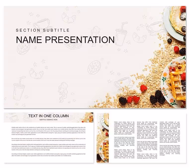 Download Easy Homemade Pancakes Recipe PowerPoint Template, PPT