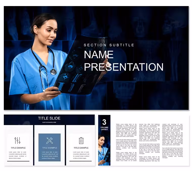 Diagnostic X-Ray Procedures, Doctor PowerPoint template
