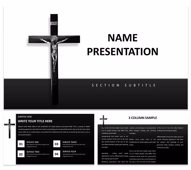 Crucifixion and Salvation PowerPoint Template - Fully Editable | Instant Download | ImagineLayout