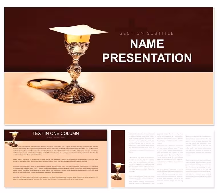 "Church Supplies, Sacred Vessels PowerPoint Template"