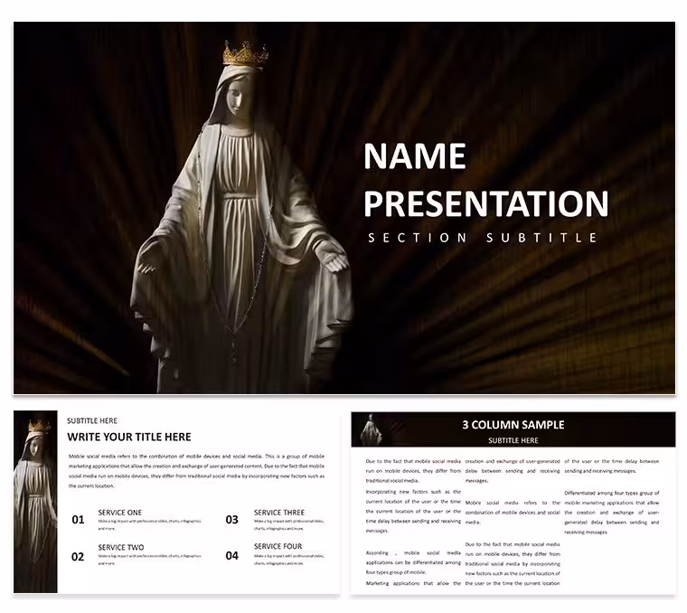 Under Divine Protection PowerPoint Template for Religious Presentations