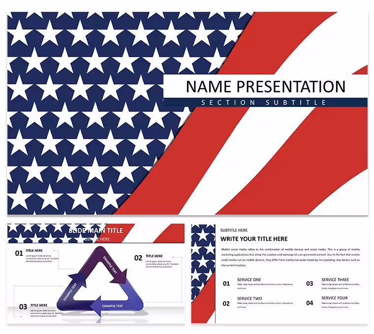 USA Flag PowerPoint Template: Wave the Banner of Bold Ideas