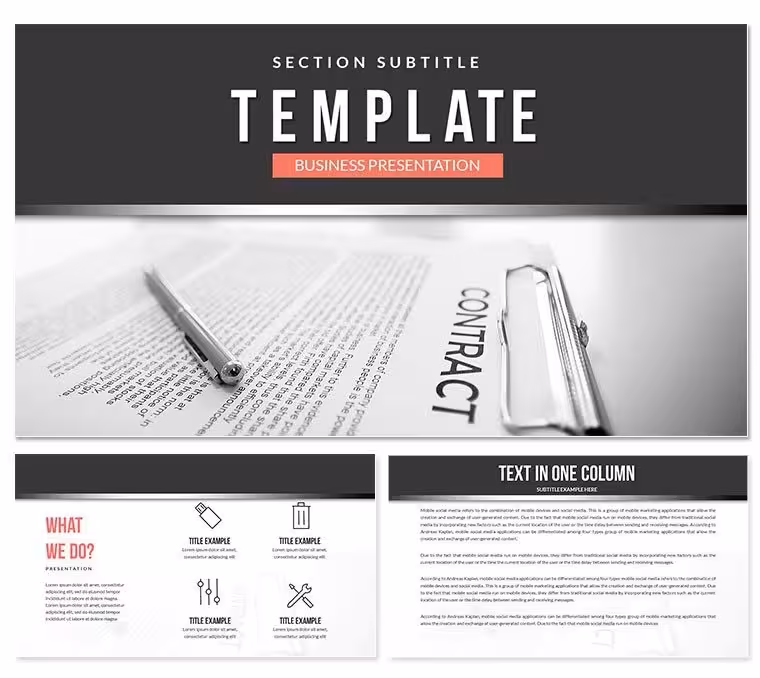 Create Eye-Catching Contract Law Presentations with These PowerPoint Template