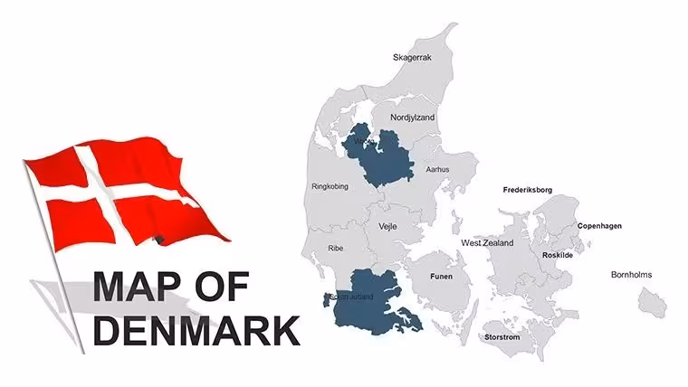 Denmark Editable Maps Keynote Template: Chart Nordic Narratives