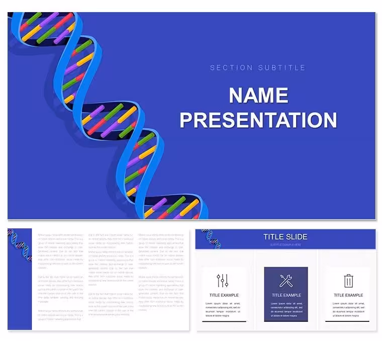 DNA Genes Chromosomes Keynote Template: Decoding Science Visually
