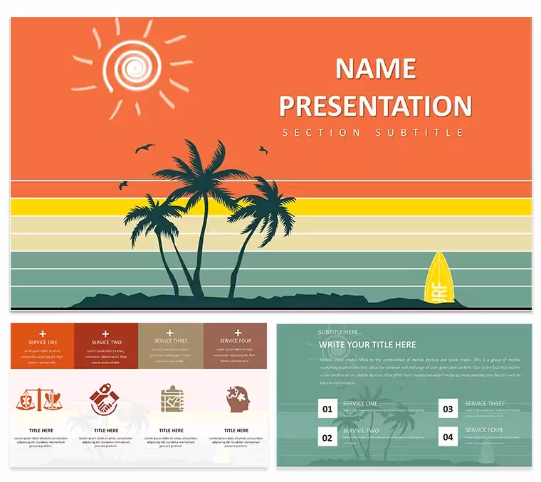 Tropical Paradise Dream Vacation PowerPoint Template
