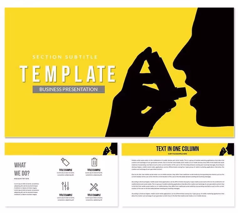 Inhalers - Asthma Treatment PowerPoint Template: Empower Health Discussions with Precision